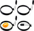 YOLCAR Nonstick Upgraded Silicone Egg Rings, Leak-proof Liquid Egg Bite Mold for Frying