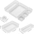 5 Poeland Pcs Drawer Organizer Tray Storage Box for Bedroom Nightstand Drawer Dresser Bathroom Kitchen Drawer, Frosted