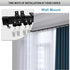 KOLAKO Accessories Kits for Flexible Bendable Ceiling Curtain Track - 12 Feet Curtain Track Rollers, Stainless Steel