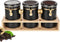 Yangbaga 304 Stainless Steel Coffee Canisters for Ground Coffee,3 x 63 OZ