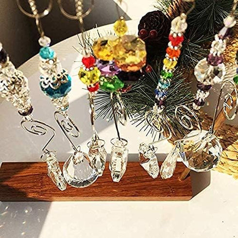 Set 7 H&D HYALINE & DORA Crystal Rainbow Suncatcher Glass Bead Chain Fengshui Hanging Pendant for Window Garden Party