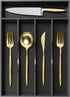 Black Bamboo Silverware Organizer - 10 In Utensil Tray for Kitchen Drawer, Cutlery Flatware Organizer