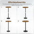 ET30BR YATINEY Round Side End Table for Small Spaces, Pedestal Style Martini Drink Side Table in Living Room, Bedroom