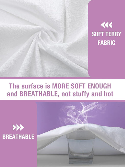 18 Inch Twin XL Mattress Protector for College Dorm Rooms, Waterproof Hospital Bed Sheet Cover Fitted Single Extra Long