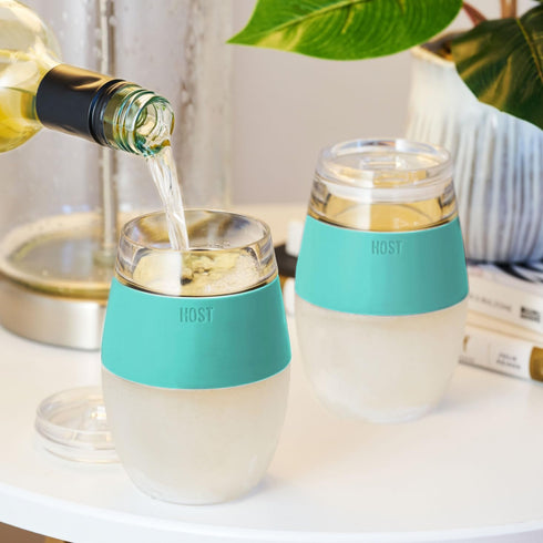 Host Cooling Cup, Double Wall Insulated Drink Chilling Tumbler, 8.5 oz, Mint, Set of 1