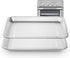 2 PCS Stainless Steel Baking Tray Pan, Compatible with Cuisinart Toaster Oven, Cookie & Bread Baking Sheet (12.4x10.06
