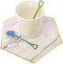 Honbay 4PCS Stainless Steel Shovel Shape Coffee Ice Cream Dessert Spoons for Home and Party (colorful)