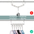 Meetu Magic Cloth Hanger, Space Saving Metal Closet Organizer for Wardrobe Organization (Pack of 4)