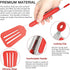 9 Inch Small Kitchen Tongs, Set of 3 Silicone Cooking Tongs with Stainless Steel Handle for Cooking, Serving (Red)