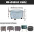 2-Piece Round Ottoman Cover with Storage Stretch Stool Slipcover Soft Footstool Protector Covers Removable Washable