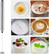 Mini Stirrer Electric Milk Frother Wand, Stainless Steel Handheld Battery Operated Coffee Spoon for Kitchen