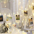 Dopheuor LED Photo Clip Copper String Lights, Warm White Battery Powered Fairy Lights for Bedroom Wall Decor