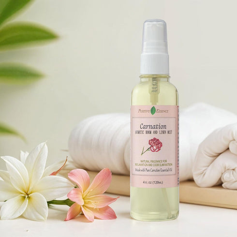 Carnation Linen & Room Spray - Natural Aromatic Bathroom Spray Made with Pure Essential Oils, Refreshing Home Fragrance