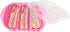 Microwave Bacon Tray with Splatter Lid, Quick and No Mess, Cooker for Crispy Bacon in Minutes, Pink