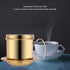 Vietnamese Coffee Filter Maker, Stainless Steel Drip Filter Cup for Home Office Cafe (Gold)