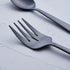 Matte Black Serving Utensil Set, 9.5-inch Stainless Steel Large Serving Spoon and Fork with Satin Finish