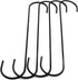 4-Pack Extra Large 10" Black Antistatic Coating Steel Hanging Hooks S Shaped Heavy-Duty for Kitchenware, Pots, Plants