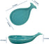 Aqua Blue Whale Spoon Rest for Kitchen Counter, Ceramic Spoon Holder for Stove Top, Modern Farmhouse Kitchen Décor, 7.8