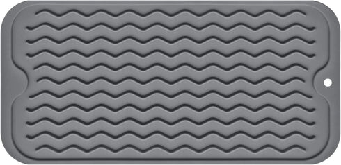Silicone Dish Drying Mat, Non-Slip Easy Clean Sink Mat, Large Heat-resistant Dish Drainer for Kitchen Counter