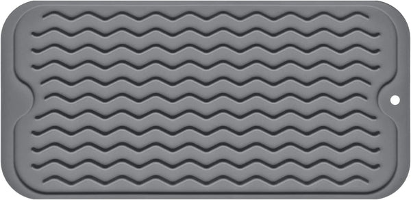 Silicone Dish Drying Mat, Non-Slip Easy Clean Sink Mat, Large Heat-resistant Dish Drainer for Kitchen Counter