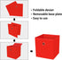 Foldable Storage Cubes Bins, 11 Inch Cloth Storage Cube Fabric Storage Box Organizer Baskets with Dual Handles, Set of