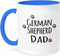 3dRose German Shepherd Dog Dad Mug - 11 oz, Brown