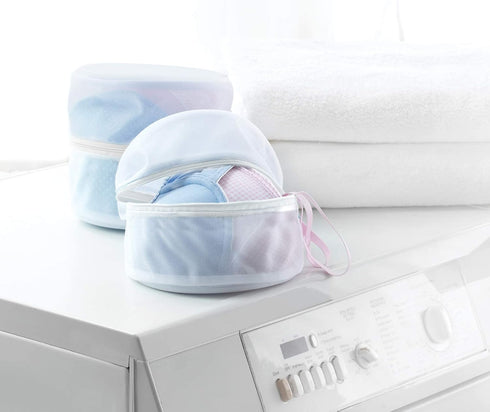 Set 2 6.5 5.5 Inch Smart Design Intimate Wash Bag with Safety Zipper - of - Washing Machine Safe - Fine Mesh Nylon