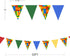 32Ft Building Block Party Decorations Red Blue Yellow Green Colorful Building Block Triangle Flag Pennant Bunting