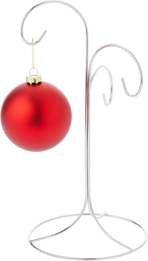 Bard's 3 Tiered Silver Ornament Stand, Tree, 10.75" H x 5.125" W x 5.125" D