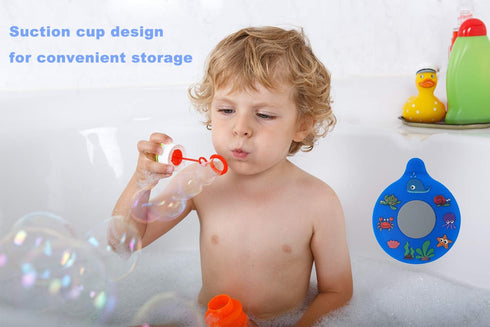 WSZCML Bathtub Drain Stopper, Silicone Tub Stopper Plug, Universal Bath Drain Cover, Kids Tots Babies Gift (Blue