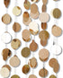6 Pcs Glitter Champagne Gold Paper Circle Dots Garland, 52 Feet, Birthday Party Decorations, Bridal Shower, Christmas