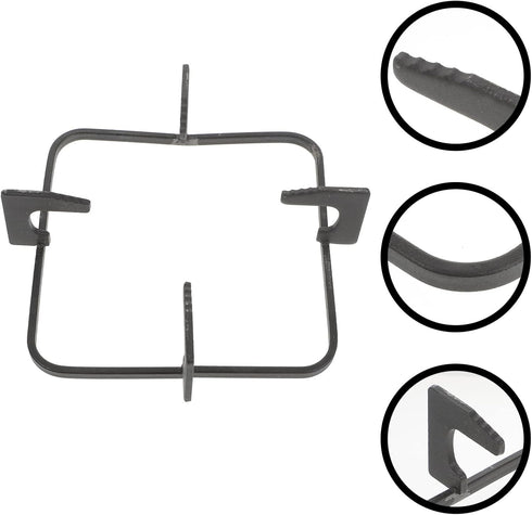 Luxshiny Iron Wok Support, Stove Trivets Wok Burner Rack, Square Gas Oven Accessories