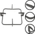 Luxshiny Iron Wok Support, Stove Trivets Wok Burner Rack, Square Gas Oven Accessories