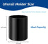 Modern Ceramic Utensil Holder for Kitchen Countertop, 6.5”H x 5.5”D Black Cooking Utensil Organizer