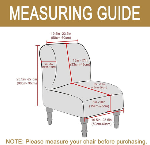 Armless HAOYONG Accent Chair Cover, Stretch Velvet Chair Slipcover Soft Slipper Chair Covers Furniture Protector Covers