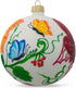 Delicate Butterflies on Glass Ball Christmas Ornament, 4 Inches