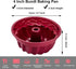 Nalchois 4 Inch Silicone Mini Bundt Cake Pan Set of 4, Nonstick BPA Free Molds for Baking, Oven Safe Fluted Tube