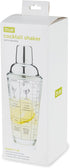 True Glass Cocktail Shaker, 13.5 oz with 7 Classic Recipes and Measurements for Home Bar Accessories