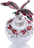 YU FENG 40ml Dragonfly Decorative Glass Perfume Bottle, Jeweled Enameled Crystal Scent Holder