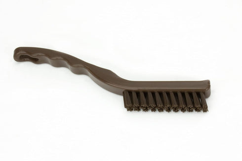 SPARTA Plastic Grout Brush, Scrub Brush, Crevice Brush with Hanging Hole for Cleaning Narrow Spaces, 9 Inches, Brown