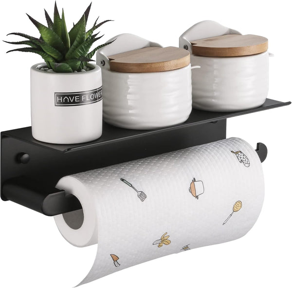 Paper Towel Holder Wall Mount for Kitchen, Self-Adhesive Paper Towel Holder with