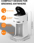 Brew,6-12 oz 5.5" Reminder,White,9.45 Inches Single Serve Coffee Maker for K-Cup and Ground Coffee,Fast Brew Sizes One