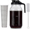 Glass Cold Brew Coffee Maker, 64 oz Mason Jar Iced Coffee Pitcher, Durable Glass, Stainless Steel Filter