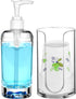 Patelai Mouthwash Dispenser with Cup Holder 19.6 oz Clear Acrylic Refillable Mouth