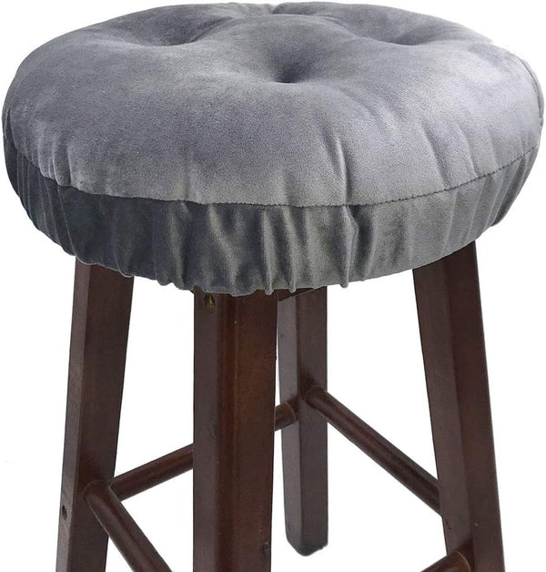 Augld Bar Stool Cushion Soft Velvet Padded Round Stool Cover 14" Velvet