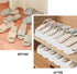 Soerreo (20 Set,White) Shoe Slot Storage Box Adjustable Shoe Rack Save Space Suitable for High Low Heels, Sneakers