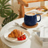 16oz Set 4 Teocera Ceramic Coffee Mugs of Stackable Latte Cups, Microwave, Dishwasher & Oven Safe Ideal for Coffee