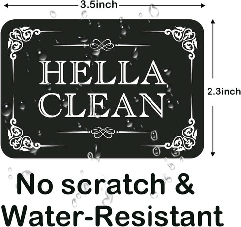 QMMD Dishwasher Magnet Clean Dirty Sign, Hella Clean and Dirty Magnet for Dishwasher