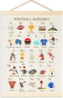 BirtDerr Football Alphabet Nursery Decor, Football Wall Art Print for Boys Bedroom, Nursery
