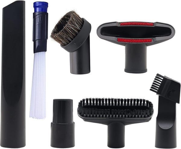 7 Piece Shop Vacuum Attachments Brushes Kit, 1-1/4 inch & 1-3/8 inch Vacuum Cleaner Accessories